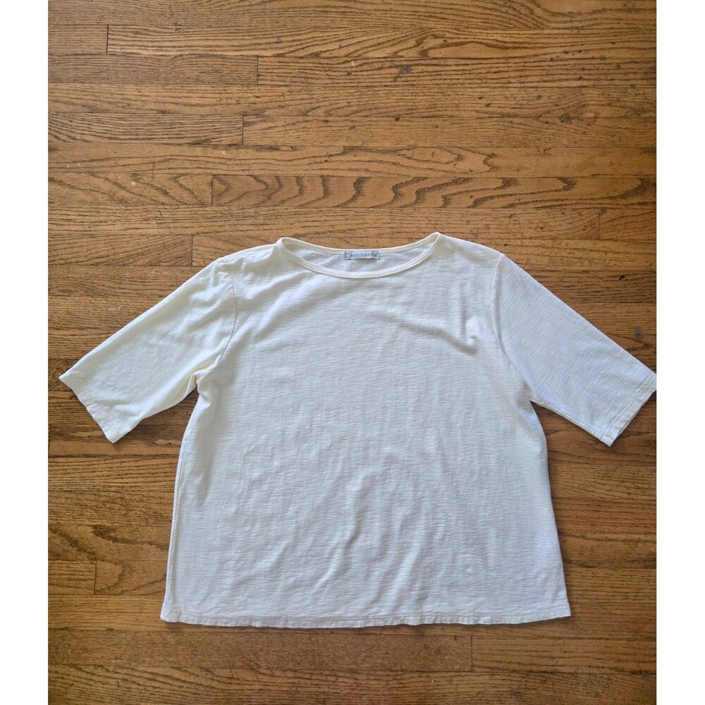 Cut Loose Womens Linen Blend Boxy Short Sleeve Top Size Large